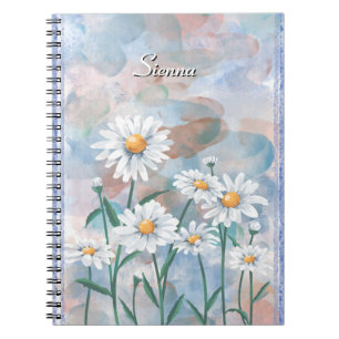 Daisy Blume Notebook - Watercolor Floral Design Notizblock