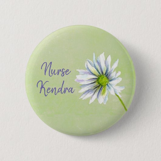 Daisy Blume Nurse Name Tag Custom Button (Vorderseite)