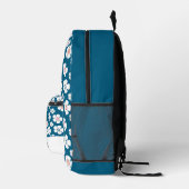 Daisy Blume Ocean Blue Brown Potato Custom Bedruckter Rucksack (Rechts)
