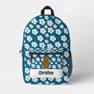 Daisy Blume Ocean Blue Brown Potato Custom Bedruckter Rucksack