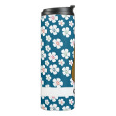 Daisy Blume Ocean Blue Brown Potato Custom Thermosbecher (Nach links gedreht)