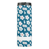 Daisy Blume Ocean Blue Brown Potato Custom Thermosbecher (Rückseite)