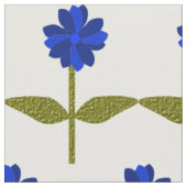 Daisy Blume Ocean Blue Floral Gemustertes Gewebe Stoff (Nahaufnahme)