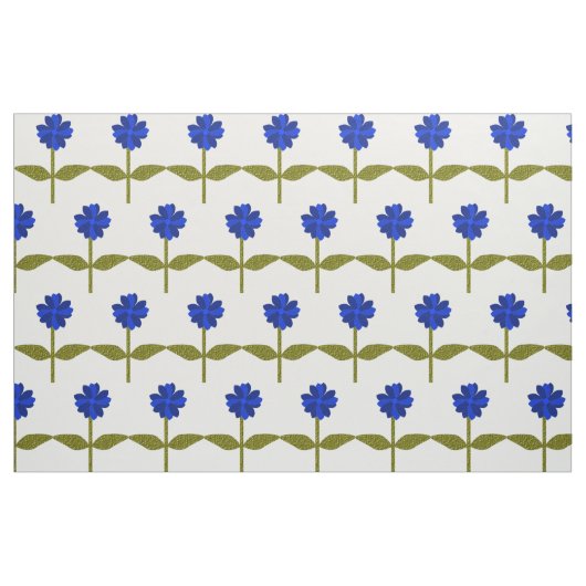 Daisy Blume Ocean Blue Floral Gemustertes Gewebe Stoff (Fat Quarter (45,7 x 55,9 cm))