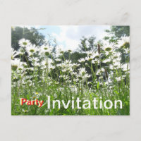 Daisy Blume Party Einladung Postcard