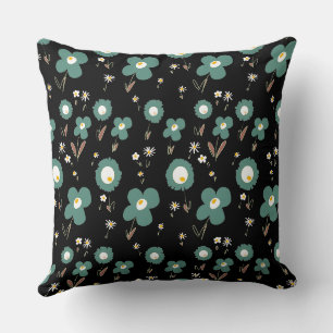 Daisy Blume Pastell Sage White Yellow Black Kissen
