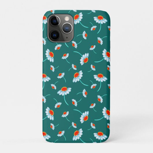 Daisy Blume Pattern - Jade Green Case-Mate iPhone Hülle (Rückseite)