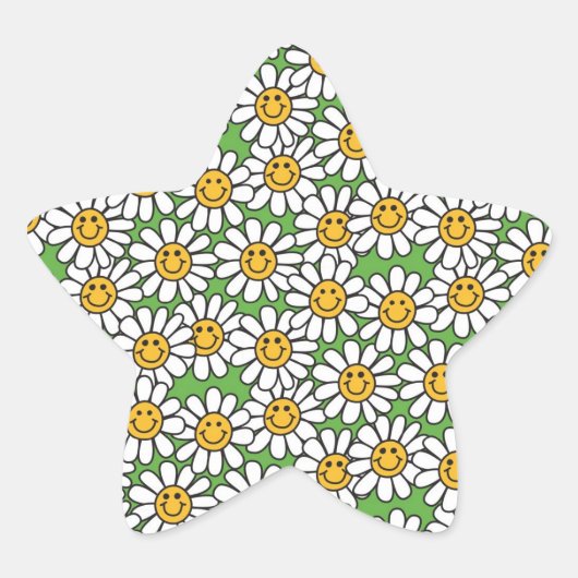 Daisy Blume Pattern Stern-Aufkleber (Vorderseite)