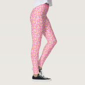 Daisy Blume Pattern Trendy Soft Pink Hintergrund Leggings (Rechts)