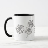 Daisy Blume Pen und Tinte Gezeichnet Schwarz Tasse (Links)