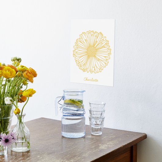 Daisy Blume Personalisiert Foliendrucke (Ablage(Küche))