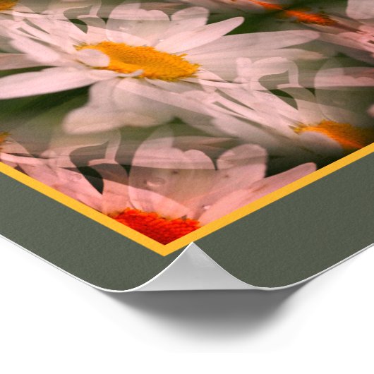 Daisy Blume Petals Multiplizieren Abstrakt Poster (Ecke)