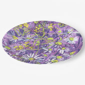 Daisy Blume Polka Dot Sommer Blume Blumenmuseum Pappteller (Schrägansicht)