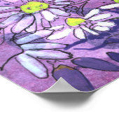 Daisy Blume Polka Dot Sommer Blume Blumenmuseum Poster (Ecke)