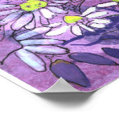 Daisy Blume Polka Dot Sommer Blume Blumenmuseum Poster (Ecke)