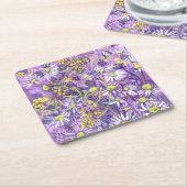 Daisy Blume Polka Dot Sommer Blume Blumenmuseum Rechteckiger Pappuntersetzer (angewinkelt)