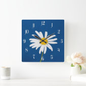 Daisy Blume Quadratische Wanduhr (Zuhause)