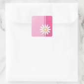 Daisy Blume Quadratischer Aufkleber (Tasche)