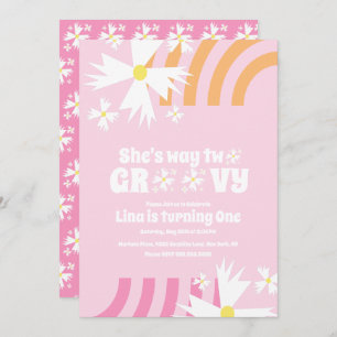 Daisy Blume Retro Way Two Groovy Geburtstagspink
