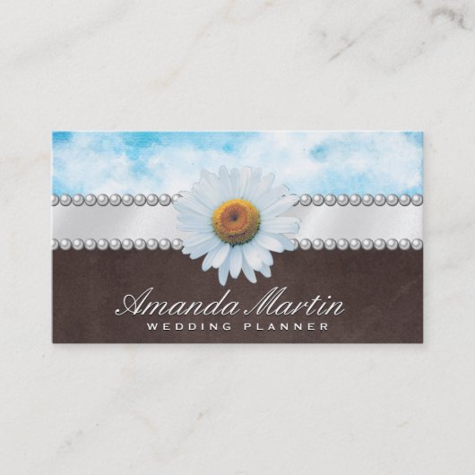 Daisy Blume | Ribbon und Perlen Visitenkarte (Vorderseite)