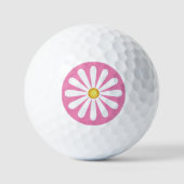 Daisy Blume rosa Hintergrund Golfball (Vorderseite)