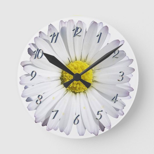 Daisy Blume Runde Acrylmauer Wanduhr (Vorderseite)