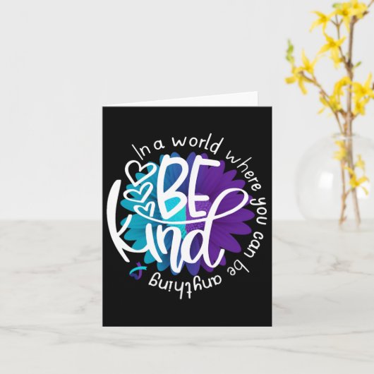 Daisy Blume Seid Kind Suizidprävention Bewusstsein Karte (Gelbe Blume)