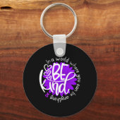 Daisy Blume Seien eine nette Lila Überdosierung Schlüsselanhänger (Rückseite)