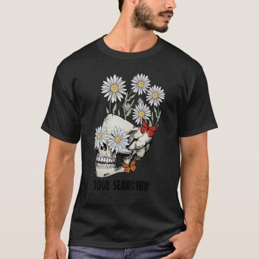 Daisy Blume Skull Butterfly Soul Searching Wildfl T-Shirt (Vorderseite)