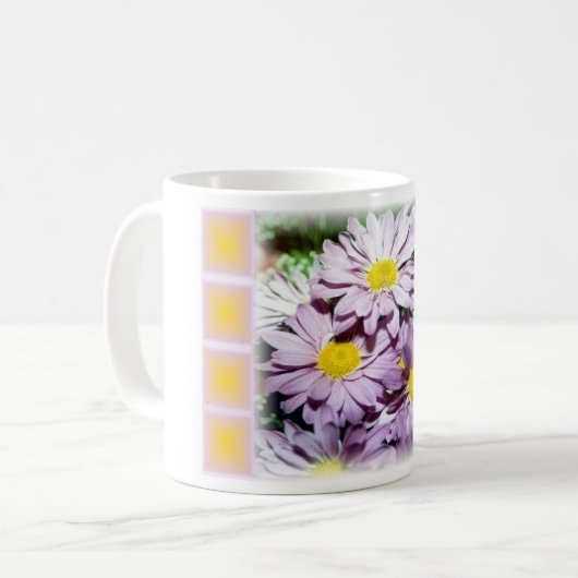 Daisy Blume Tile Tasse (Vorderseite Links)