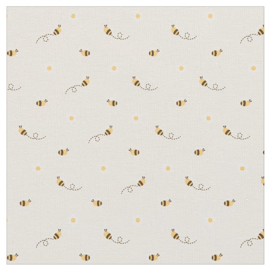 Daisy Blume und Honey Bees Stoff (Nahaufnahme)