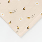 Daisy-Blume und Honigbienen Fleecedecke (Ecke)