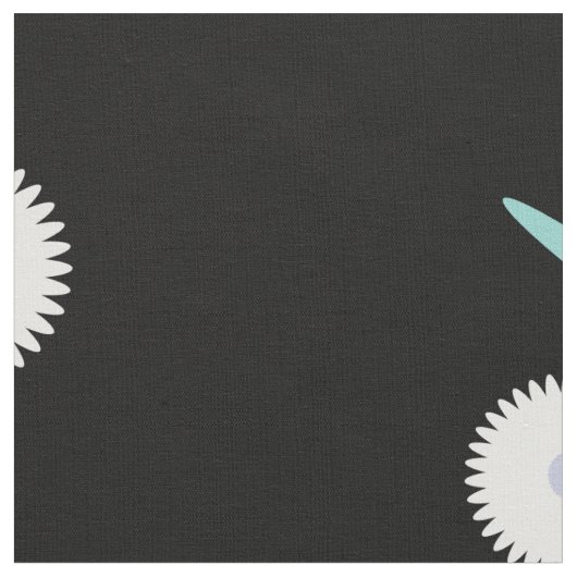 Daisy Blume und Schmetterlinge Stoff (Nahaufnahme)