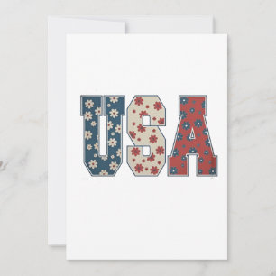 Daisy Blume USA Flag 4. Juli Patriotic Einladung