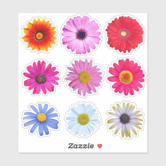 Daisy Blume Vinyl Aufkleber (Blatt)