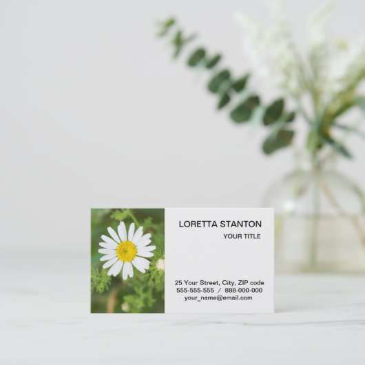 Daisy Blume Visitenkarte (Stehend Vorderseite)