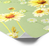 Daisy Blume: Wasserfarbenfroh, nahtlos. Poster (Ecke)