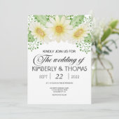 Daisy Blume Watercolor Einladung zur Hochzeit (Stehend Vorderseite)