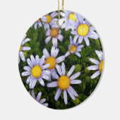 Daisy-Blume, weißgelbe Blume, Naturmilch Keramik Ornament (Links)