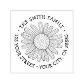 Daisy Blume whimsical Schriftart Rücksendeadresse Permastempel (Design)
