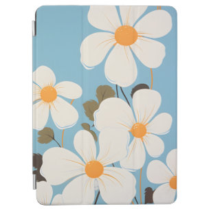 Daisy Blume White Blue Floral Ipad Abdeckung iPad Air Hülle
