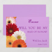 Daisy Blume wirst du meine TRAUZEUGIN sein Einladung (Vorne/Hinten)