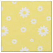 Daisy Blume Yellow White Summer Pattern Stoff (Nahaufnahme)