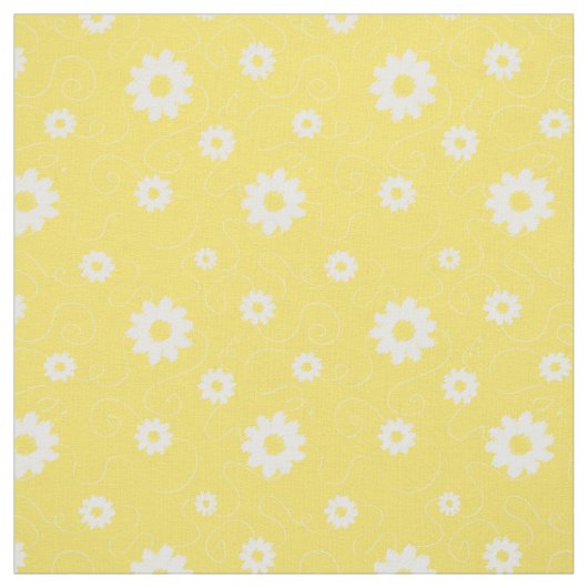 Daisy Blume Yellow White Summer Pattern Stoff (Muster)