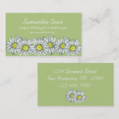 Daisy Blume Zeichnend Celery Green Visitenkarte (Vorne/Hinten)