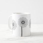Daisy Blume Zeichnete Gärtnerische Tasse (Vorderseite Links)