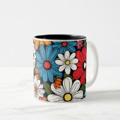 Daisy-Blume Zweifarbige Tasse (VorderseiteRechts)