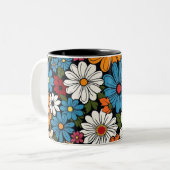 Daisy-Blume Zweifarbige Tasse (Vorderseite Links)