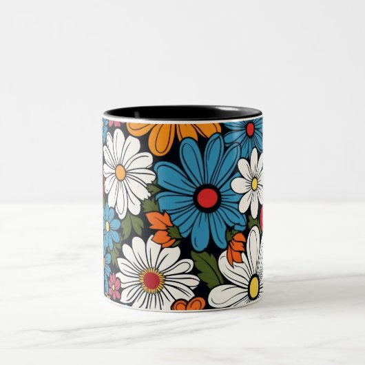 Daisy-Blume Zweifarbige Tasse (Mittel)