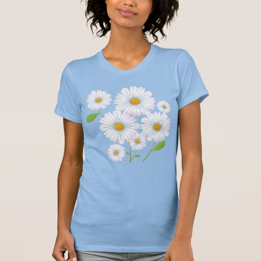 Daisy Blumen-Druck-Dame-Shirt gib T-Shirt (Vorderseite)